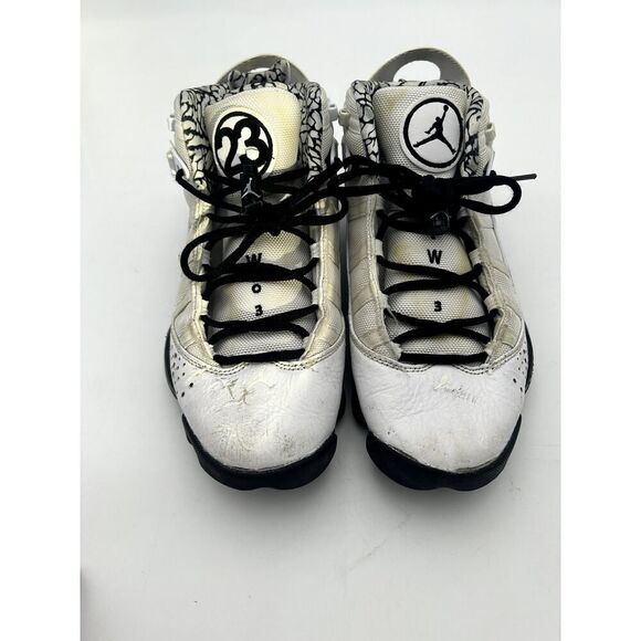 Nike Men's Size 9 Air Jordan 6 Rings Motorsport Leather Midtop Sneaker White - Picture 1 of 8